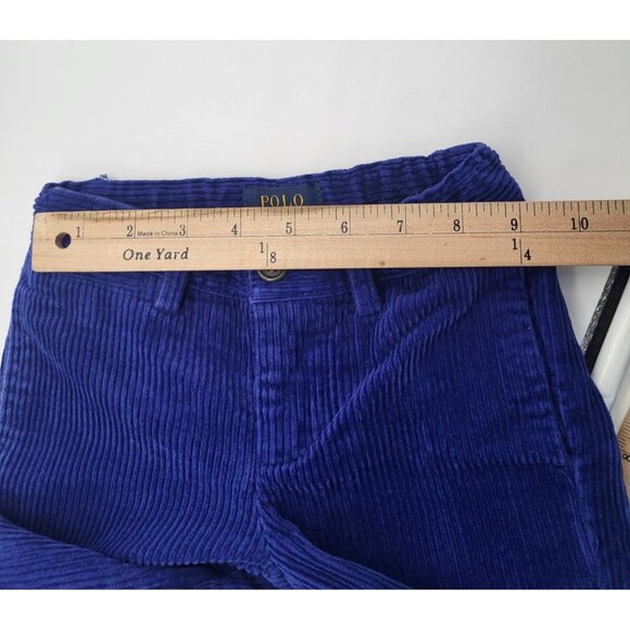 POLO Ralph Lauren Boys 3T Blue Corduroy Pants Holiday School Pic Church Preppy - Picture 9 of 11